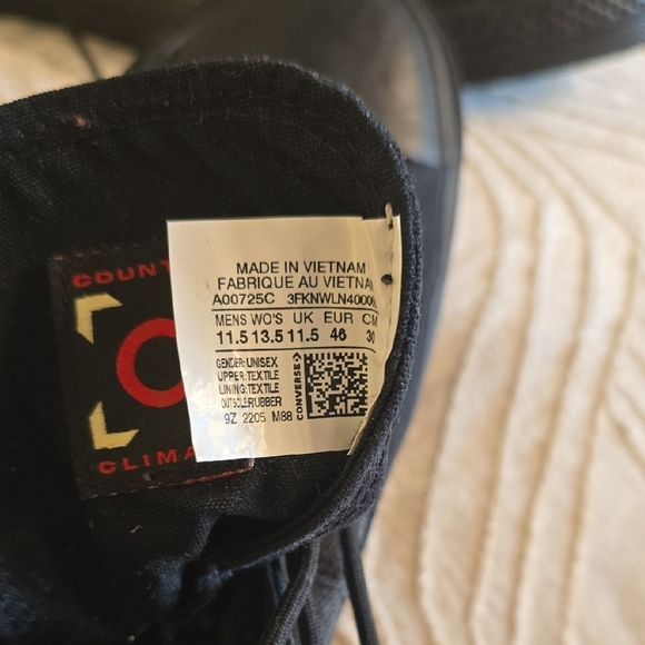 Converse Black High-Top Sneakers with Sturdy Design NWOT - Picture 5 of 12